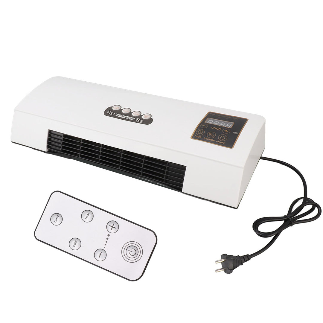 Air Conditioner Wall Mount 1800W 4-in-1 Climate Unit Cooling Heating Fan Dehumidifier LCD Remote Control 10m Timer 23dB Bedroom Office | Sansoti