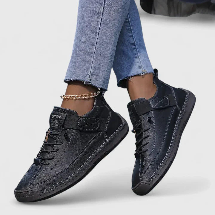 Amanda Women's Low Sneakers Hook-and-Loop Strap Stitched Sole Casual Sneakers