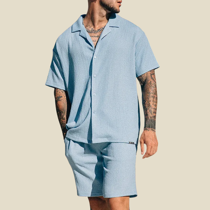 Enzo | Collared Two-Piece Set