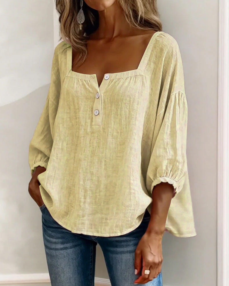 Georgia | Printed Three-Quarter Blouse
