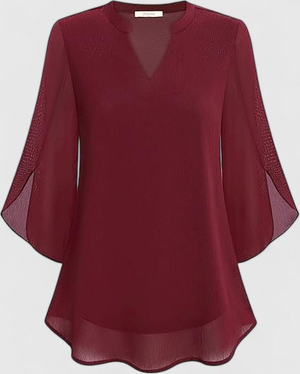 Francesca | A-Line V-Neck Blouse