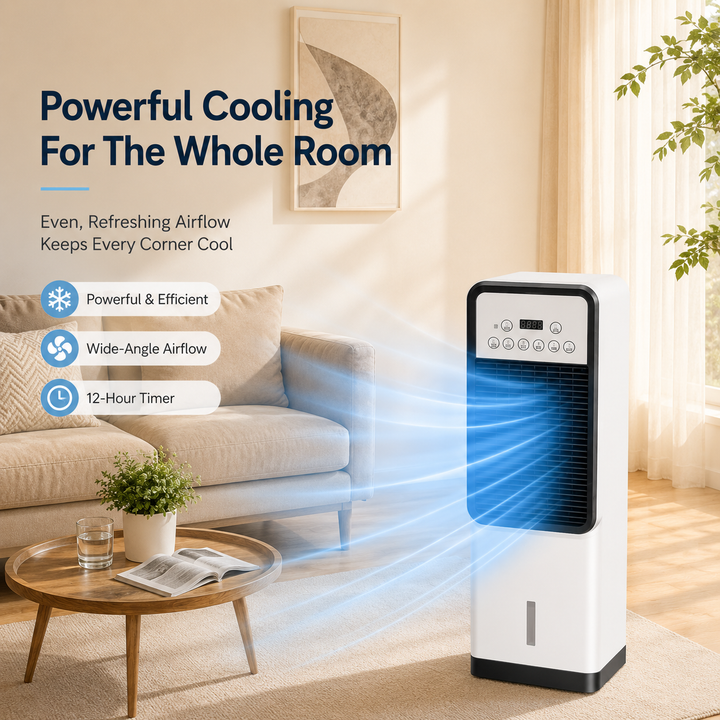 Dual-Mode Air Cooler & Fan, Heater - Portable Air Conditioner with Remote Control