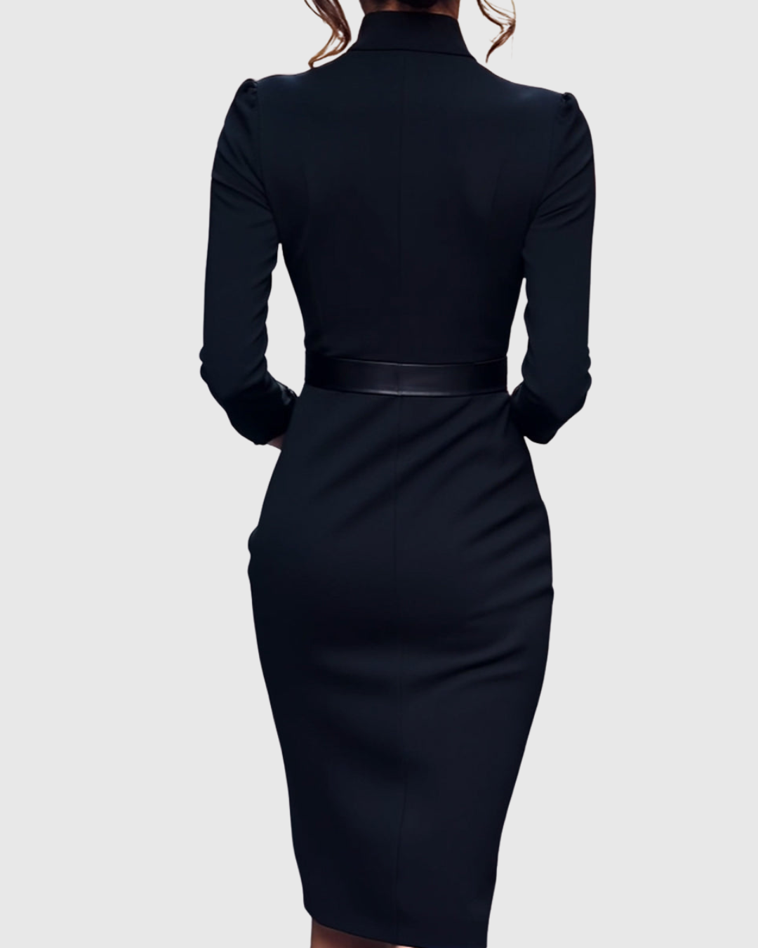 Juno | Wrap Long-Sleeve Midi Dress