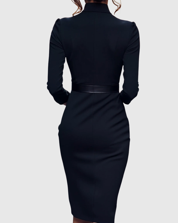 Juno | Wrap Long-Sleeve Midi Dress