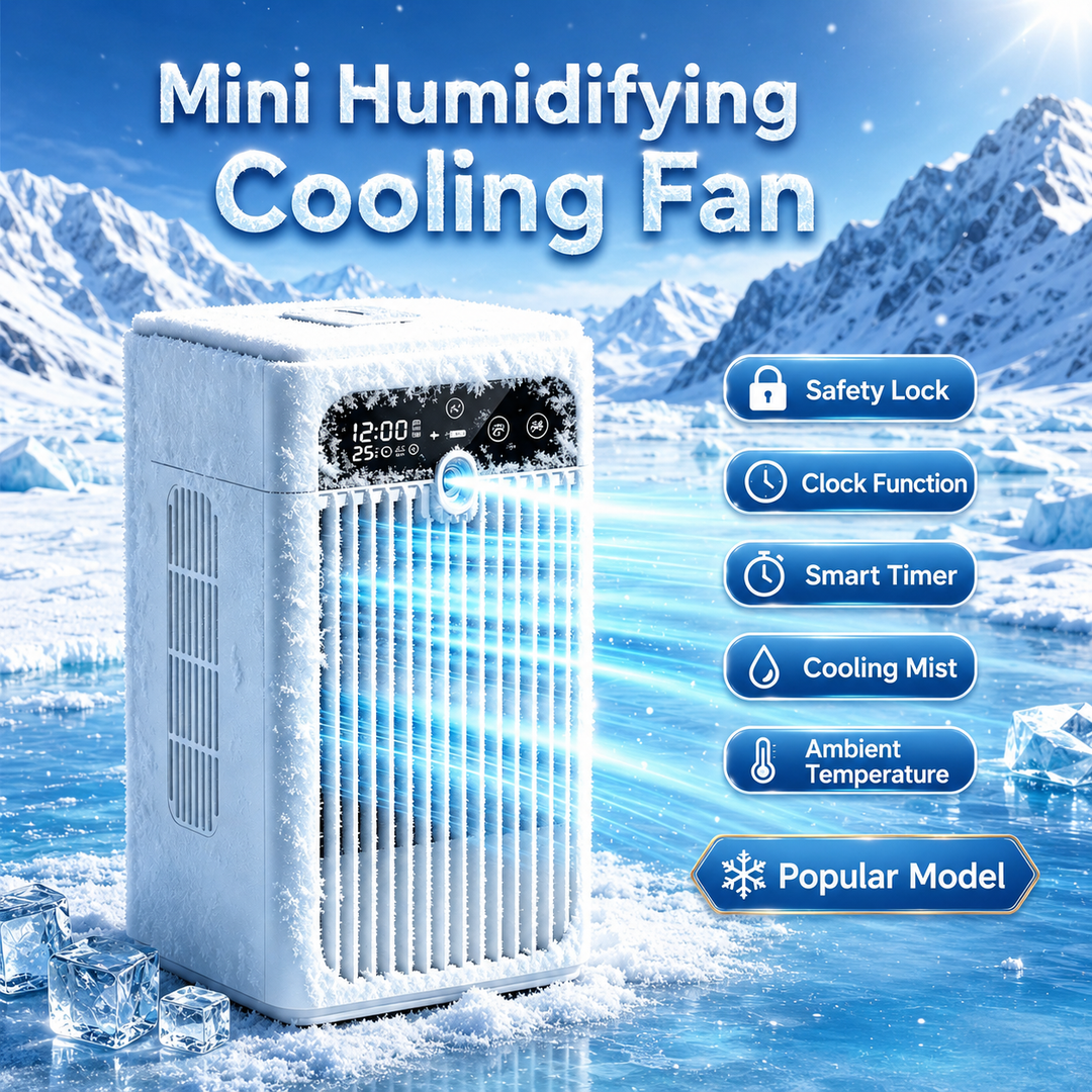 Portable Mist Cooling Fan Mini Desktop Air Cooler with 370mL Water Tank