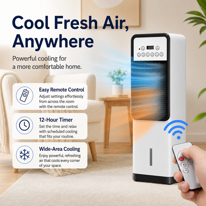 4-in-1 Portable Air Conditioner with Remote Control