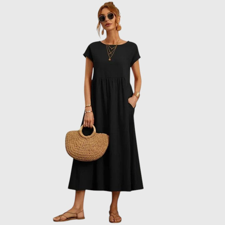 Guinevere | Crew Neck Midi Dress