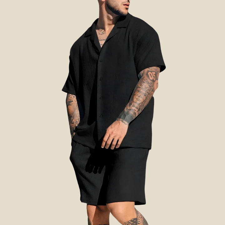 Enzo | Collared Two-Piece Set