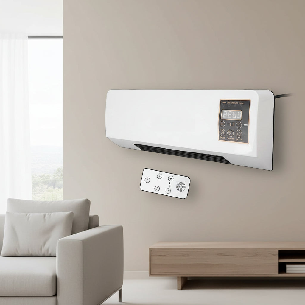 Mobile Wall Air Conditioner 4-in-1 Cooling Heating Ventilation Dehumidification Quiet Timer LCD White | Sansoti