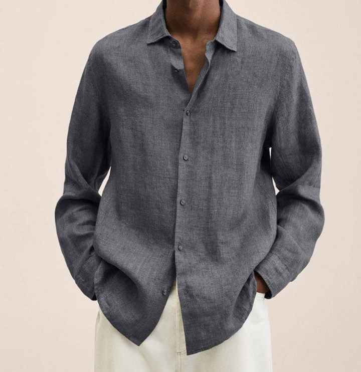 Edmund | Button-Front Collared Summer Shirt