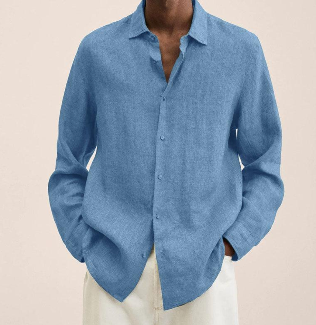 Edmund | Button-Front Collared Summer Shirt