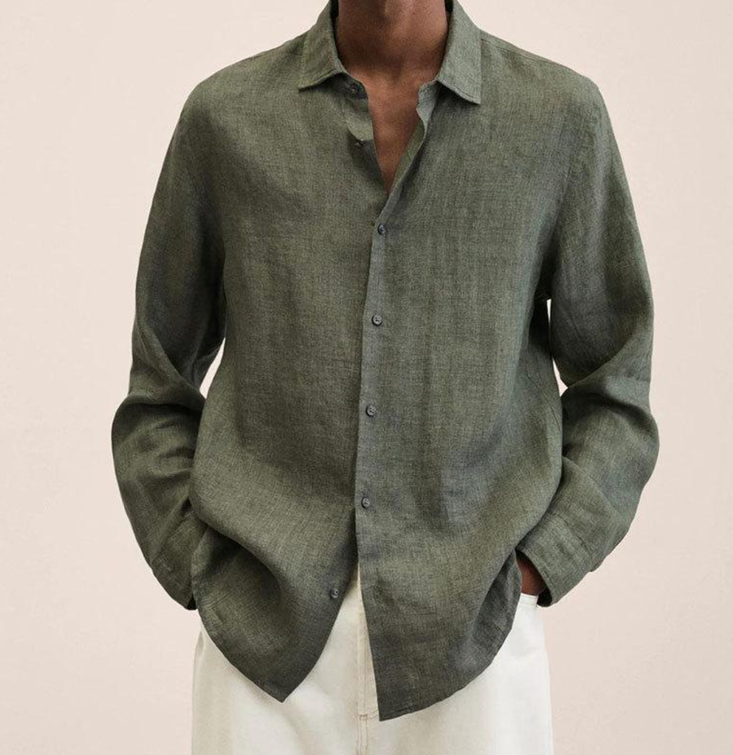 Edmund | Button-Front Collared Summer Shirt