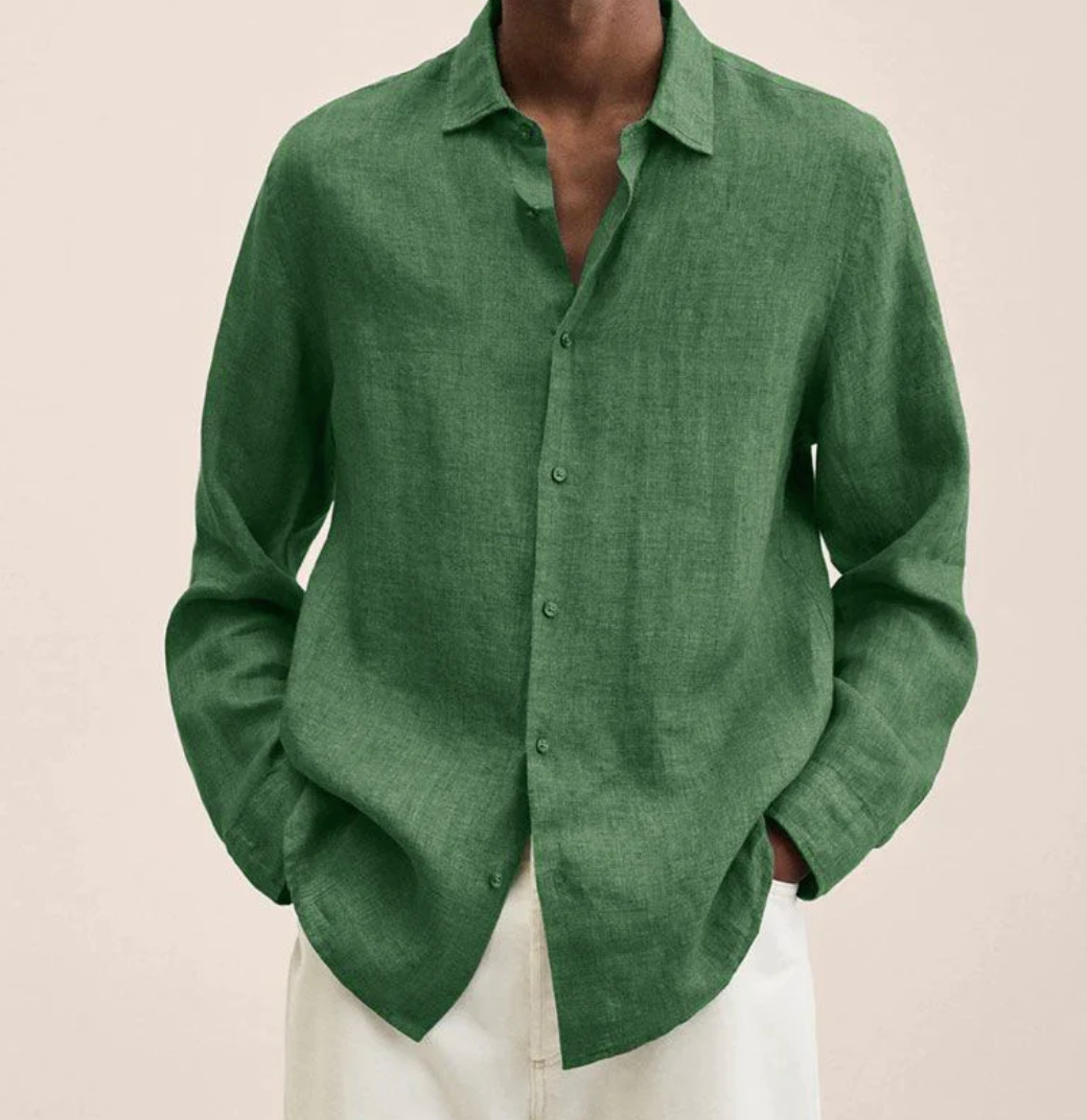 Edmund | Button-Front Collared Summer Shirt