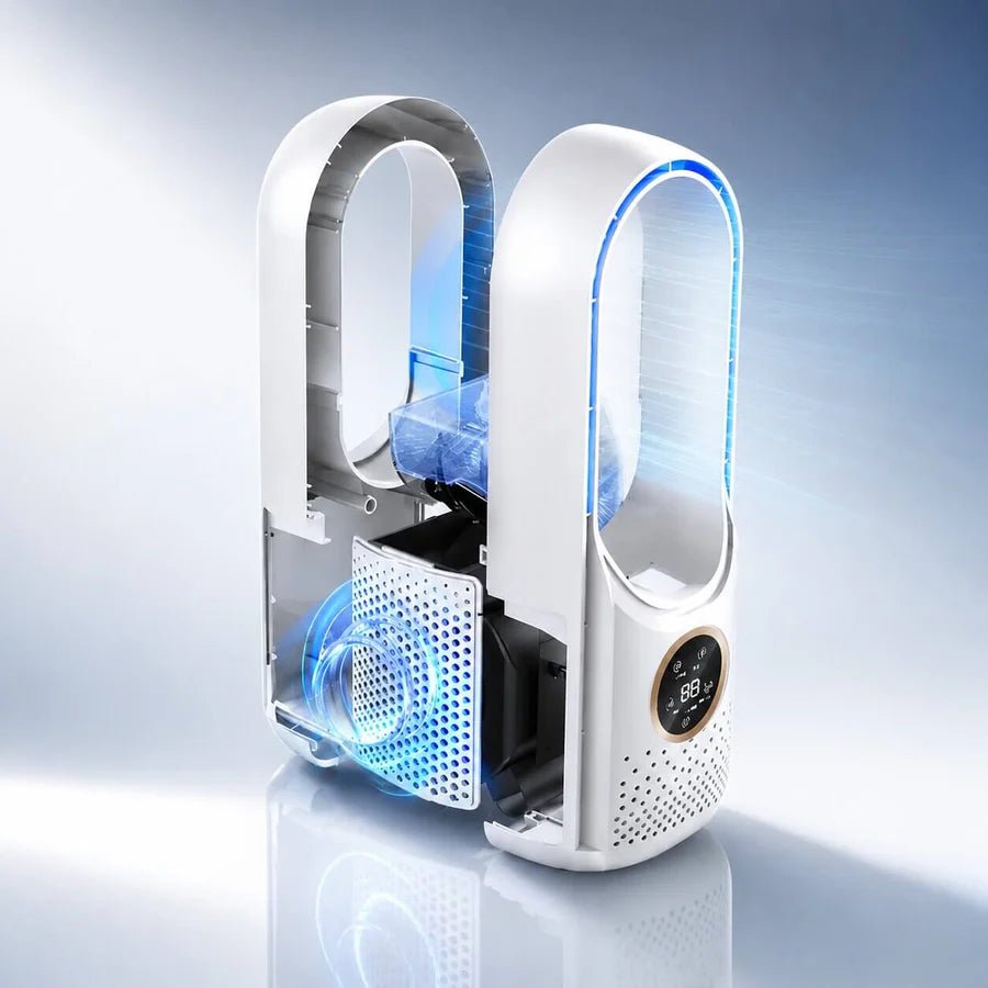 Bladeless Tower Fan for Desk – Quiet
