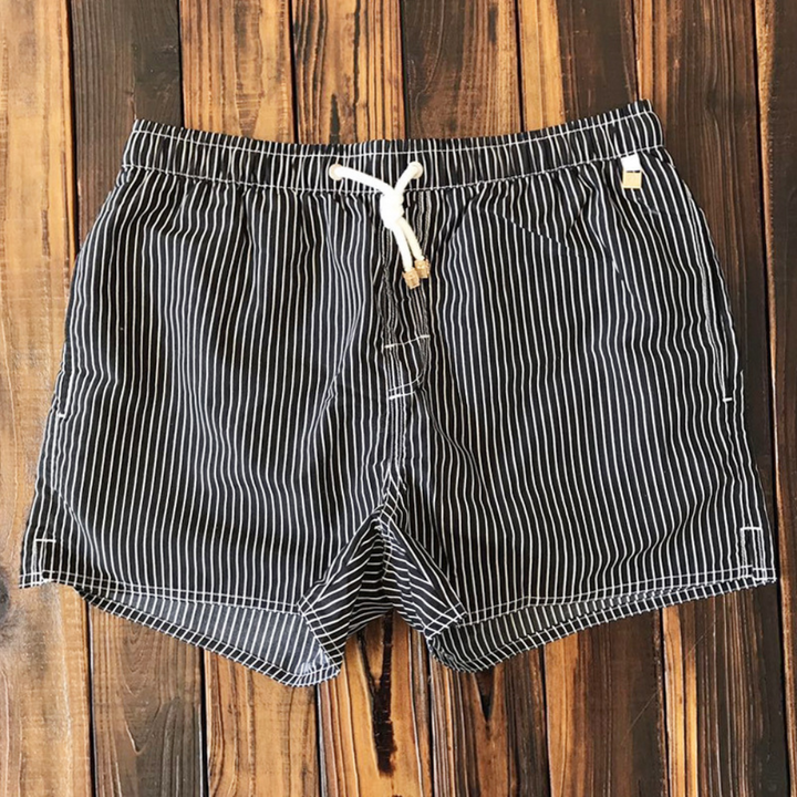Carl | Striped Drawstring Swim Shorts