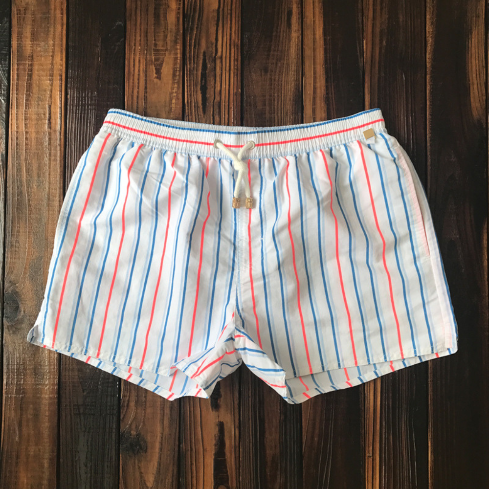 Carl | Striped Drawstring Swim Shorts