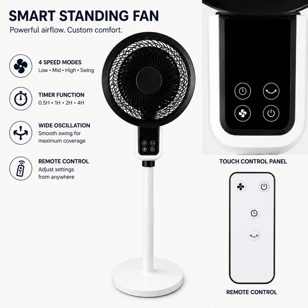 2026 powerful Adjustable fan with 3D oscillation