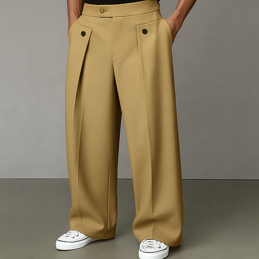 Joren | Polka-Dot Pleated Wide-Leg Trousers