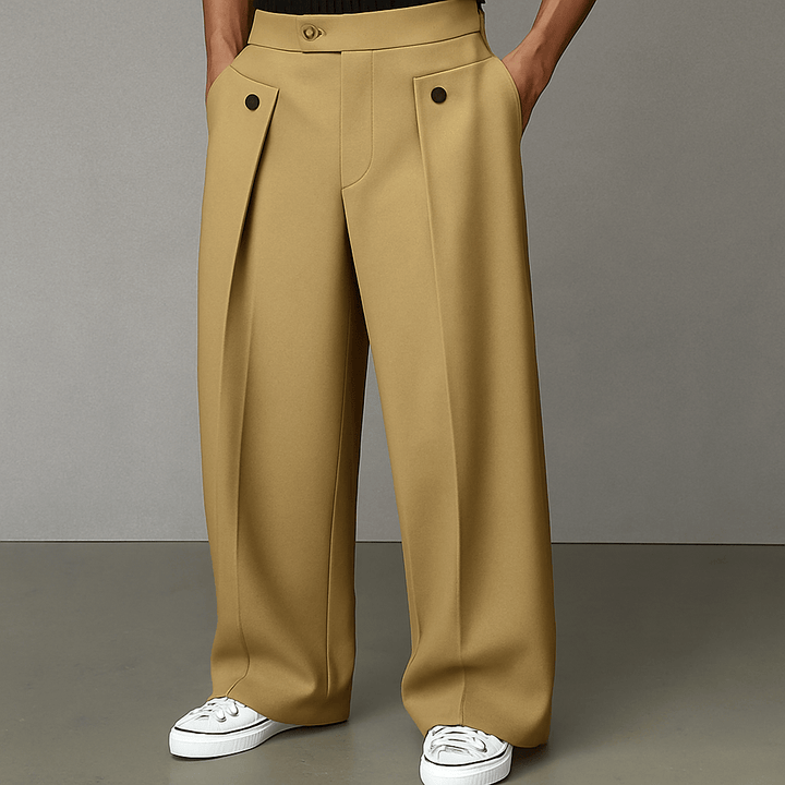 Joren | Polka-Dot Pleated Wide-Leg Trousers