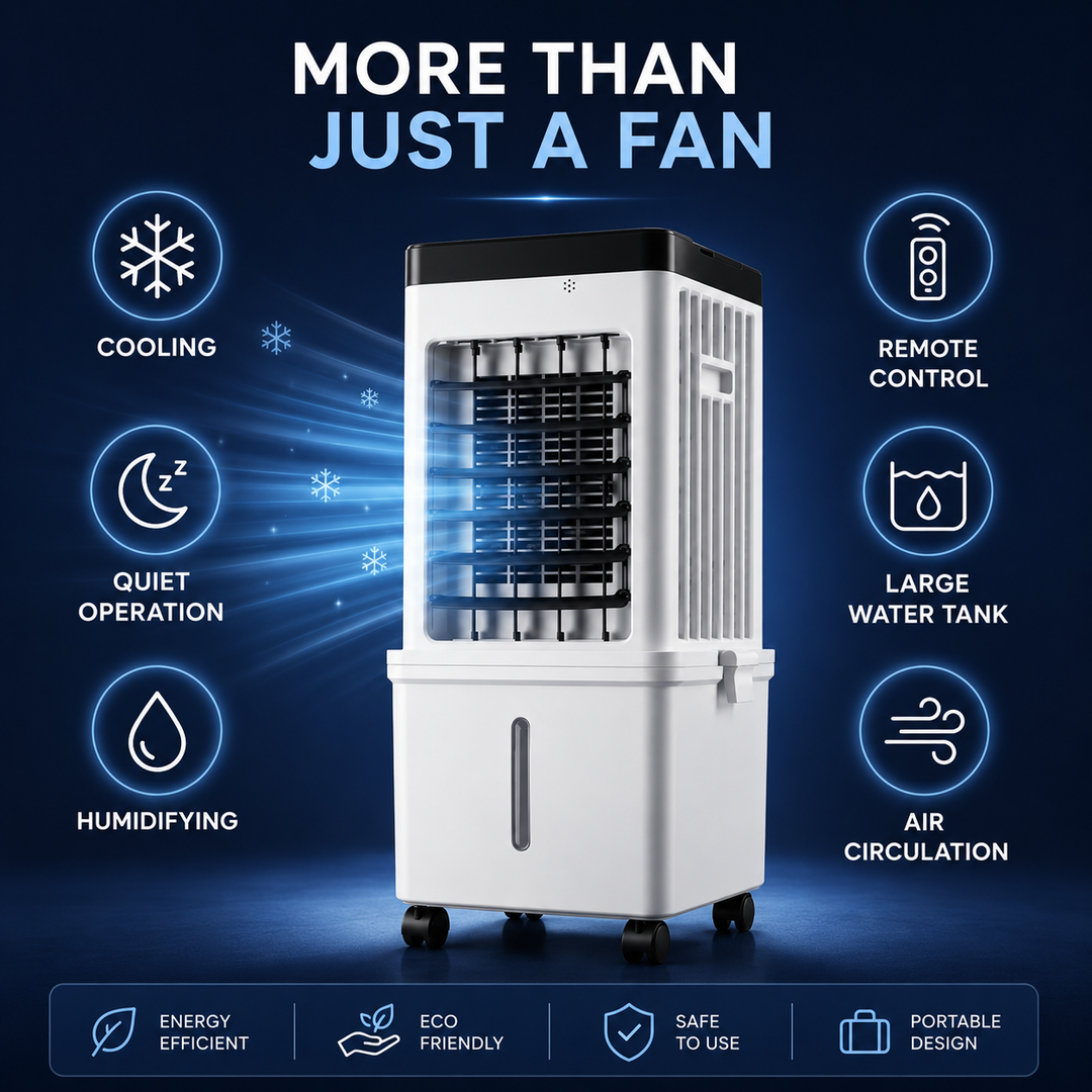 Portable Air Cooler Humidifier - 2-in-1 Compact Design for Home Office