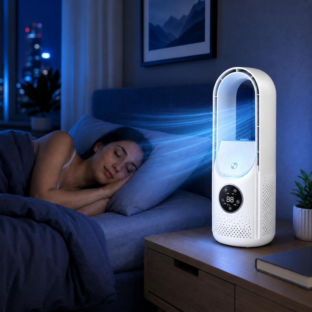 COOLBRIX - Compact Bladeless Portable Air Cooler - Silent Cooling for Home & Office