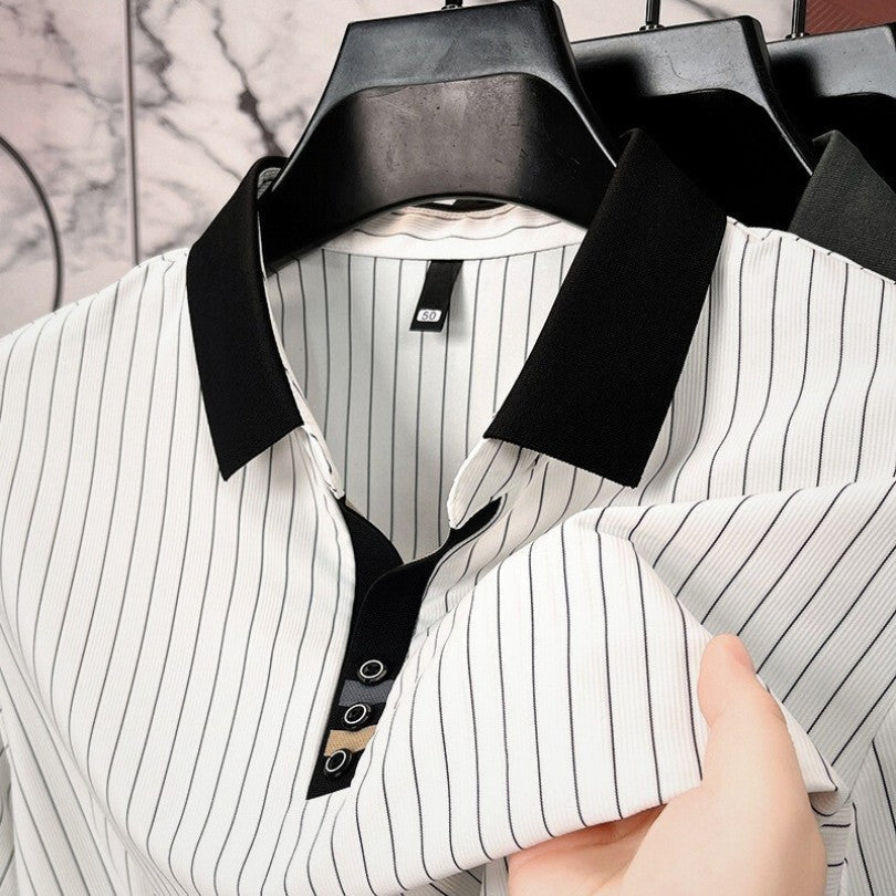 Aldous | Striped Tailored Polo Shirt