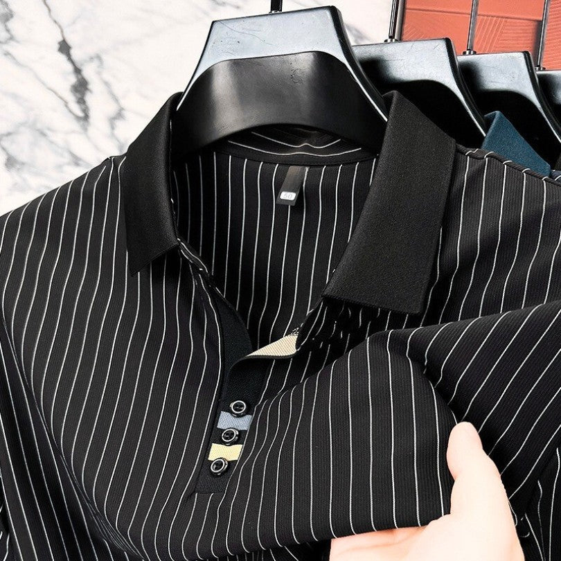 Aldous | Striped Tailored Polo Shirt