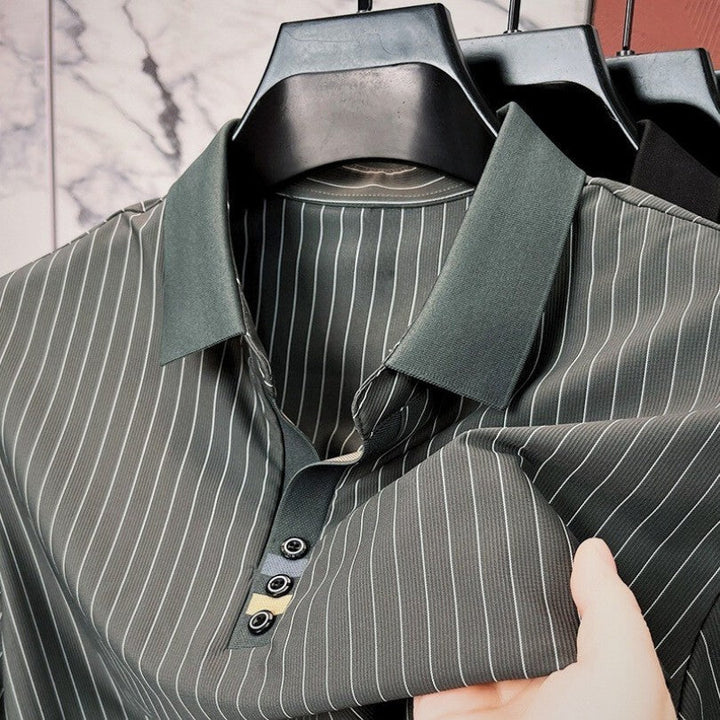 Aldous | Striped Tailored Polo Shirt