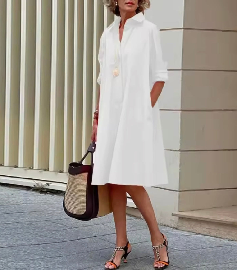 Mira | Button-Front Collared Summer Dress