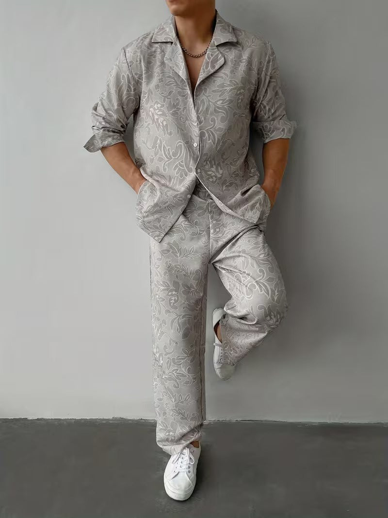 Men's Patterned Two-Piece Set
