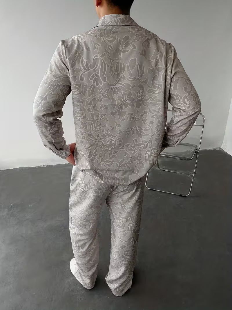 Men's Patterned Two-Piece Set