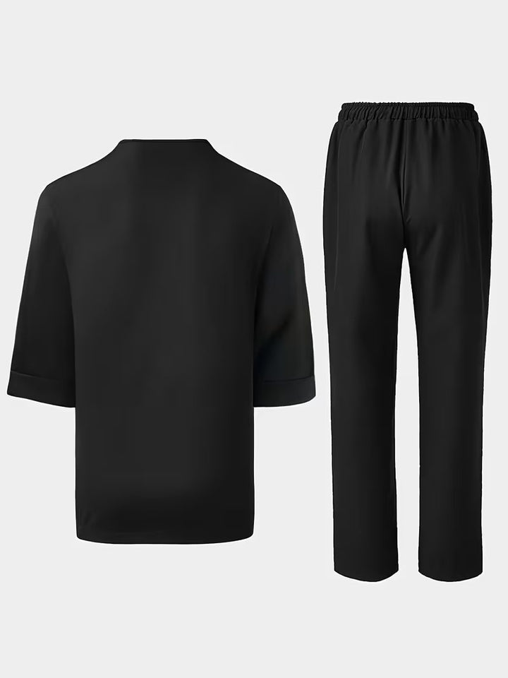 Men's Top and Full-Length Trousers Set