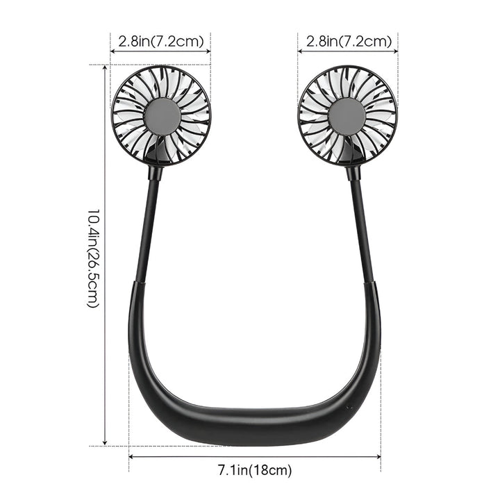 Neck Fan Portable Hands Free Rechargeable Cooling Device