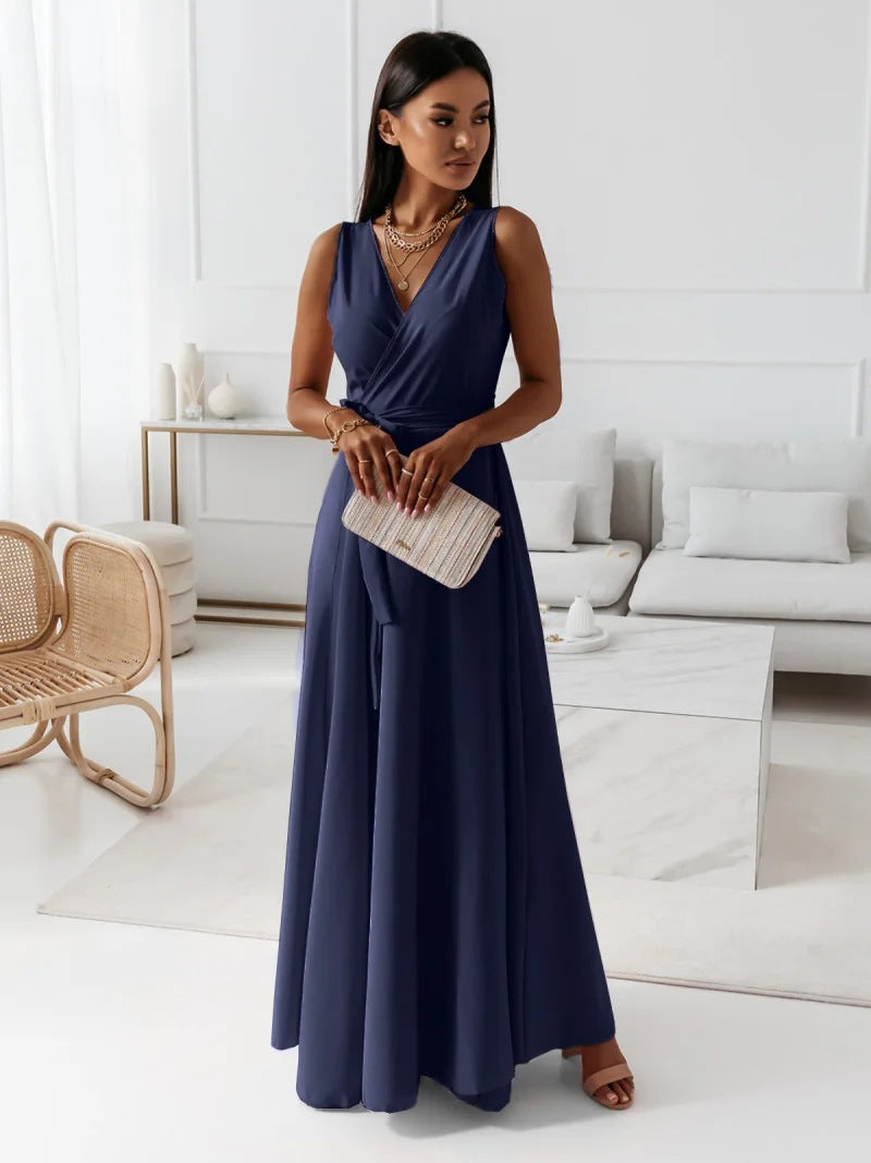 Hermione | Wrap Collared Maxi Dress