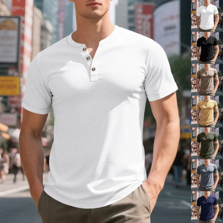 Elliot | Button-Front Collared Summer Shirt