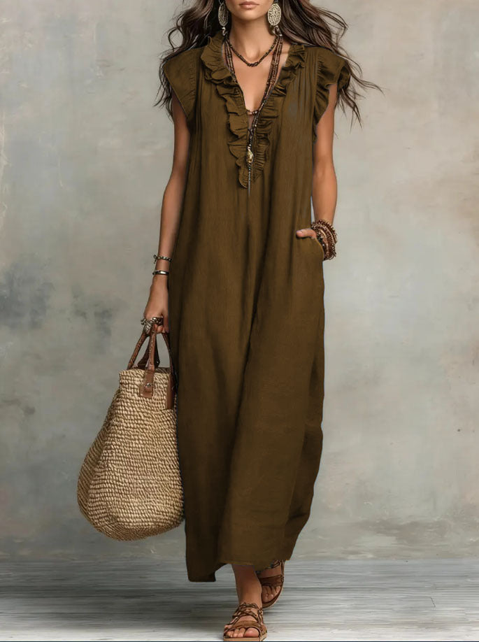 Daria | Ruffle Midi Dress