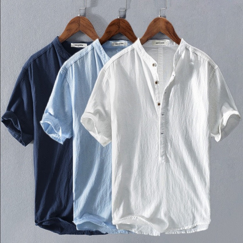 Brennan | Button-Front Collared Summer Shirt