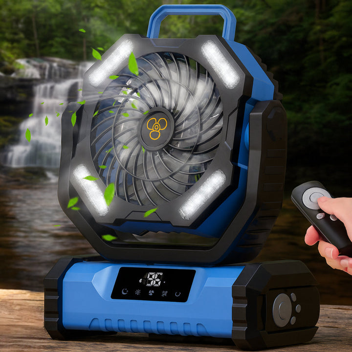 Portable Fan Rechargeable Oscillating Remote Control Camping