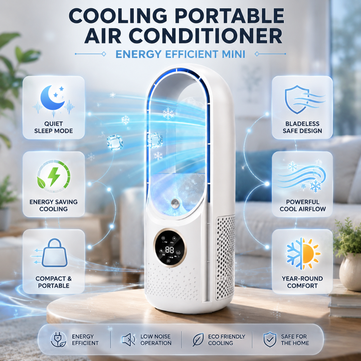 Portable Air Conditioner Mini Bladeless Desk Cooling Fan