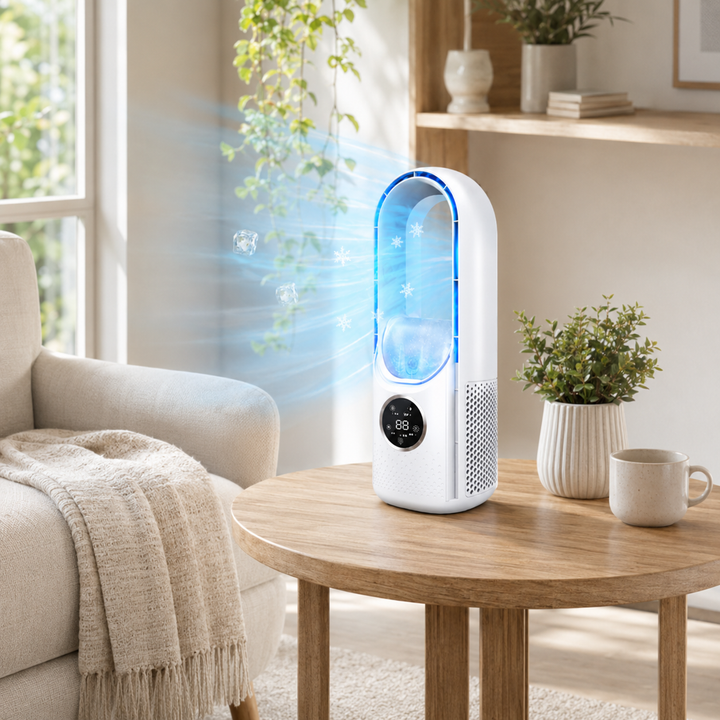 Portable Air Conditioner Mini Bladeless Plastic Cooling Fan
