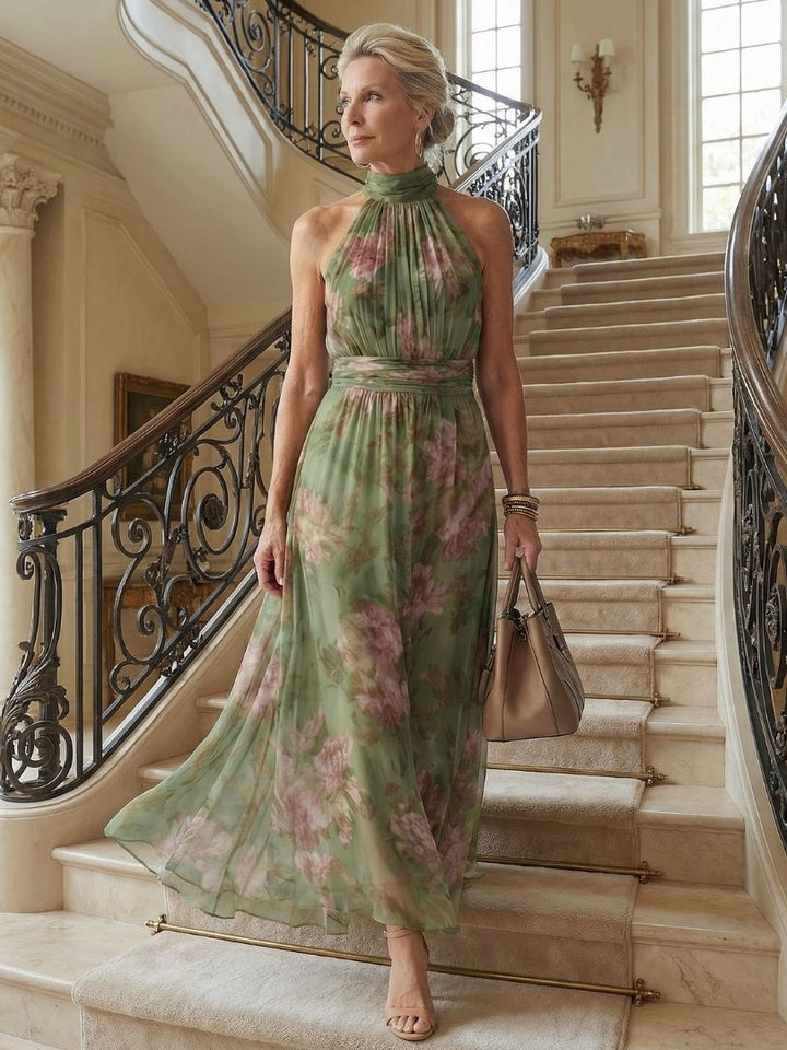 Isla | Floral Halter Midi Dress