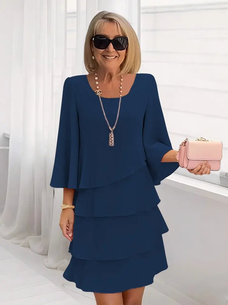 Tessa | A-Line Crew Neck Summer Dress