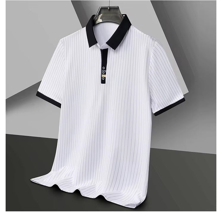 Aldous | Striped Tailored Polo Shirt