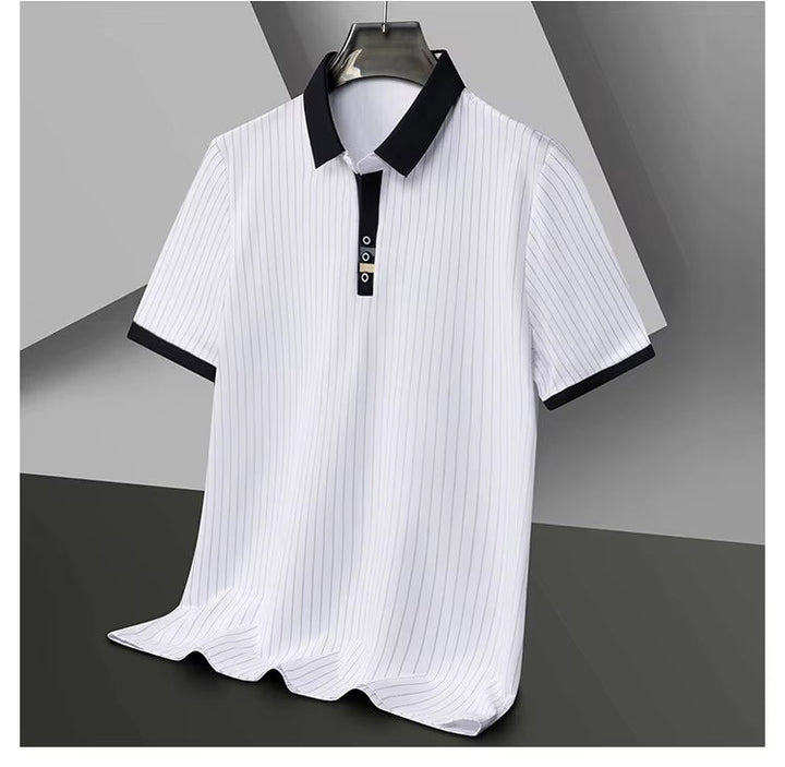 Aldous | Striped Tailored Polo Shirt
