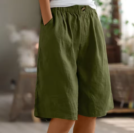 Sofia Women's Bermuda Shorts Elasticated Drawstring Waist Pocket Summer Shorts