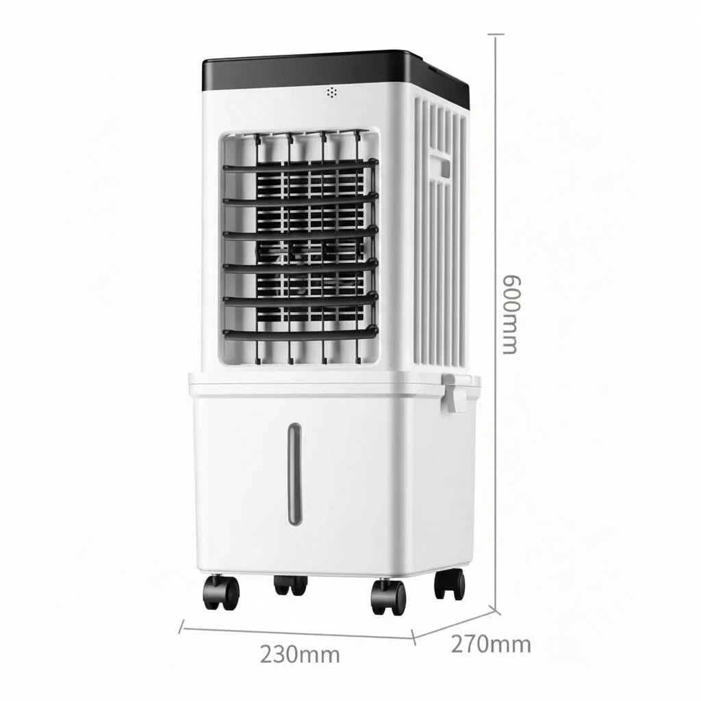 Air Cooler Mobile 3-in-1 Without Exhaust Hose White Bedroom Living Room Fan Humidifier Air Purifier Ice Cubes Cooling | Sansoti