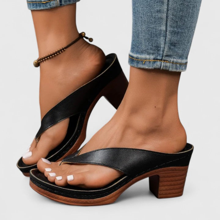 Adrienne Women's Sandals Crossover-Strap Block-Heel Open-Toe Summer Casual Sandals