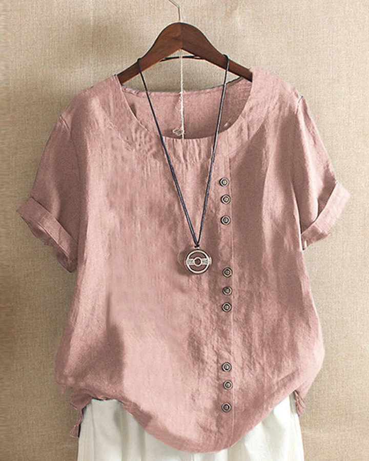 Willa | Wide-Leg Crew Neck Blouse