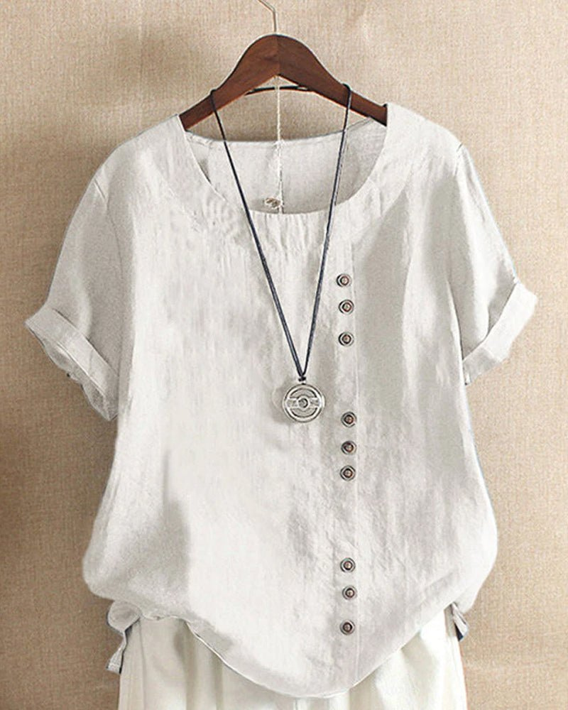 Willa | Wide-Leg Crew Neck Blouse