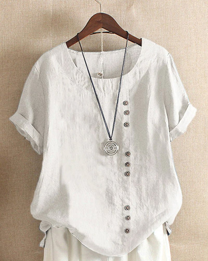 Willa | Wide-Leg Crew Neck Blouse